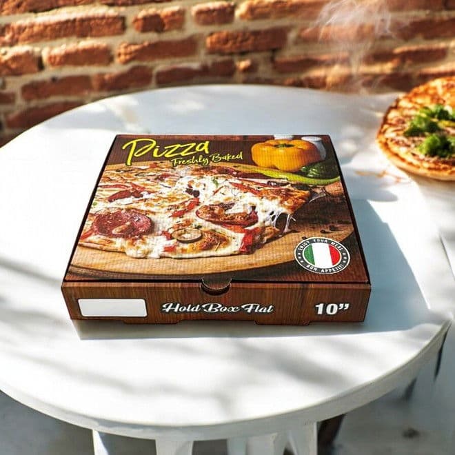 Freshly Baked Corrugated Pizza Box (10") 2
