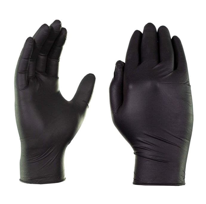  Black Nitrile Gloves (Large)