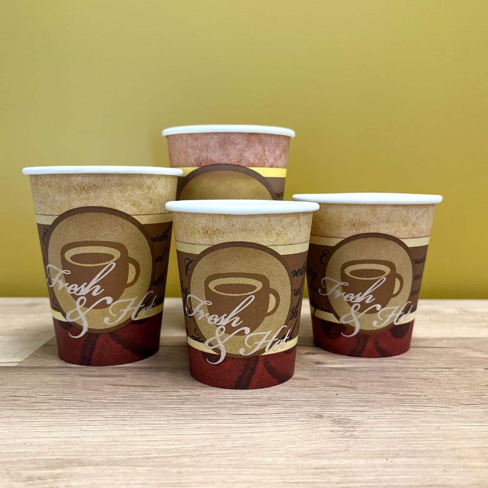8oz Fresh & Hot PE Single Wall Hot Cups 2