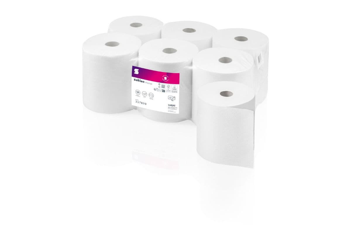 2ply Satino HiCycle 150m Hand Towel Roll Eco 3
