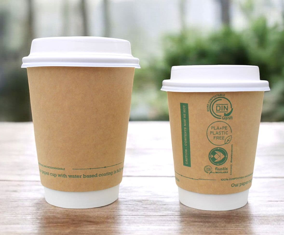 8oz Kraft Aqueous Double Wall Hot Cups 2
