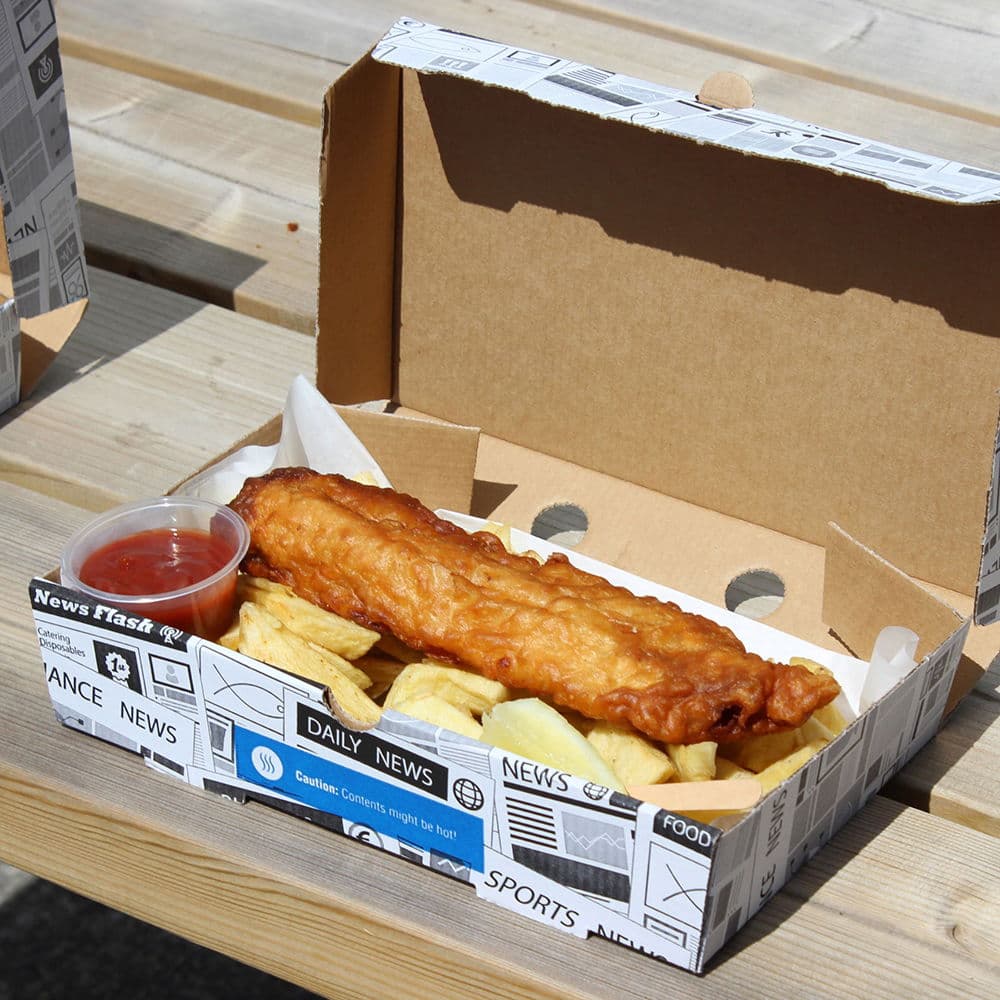 Small Corrugated Fish & Chip Box 2