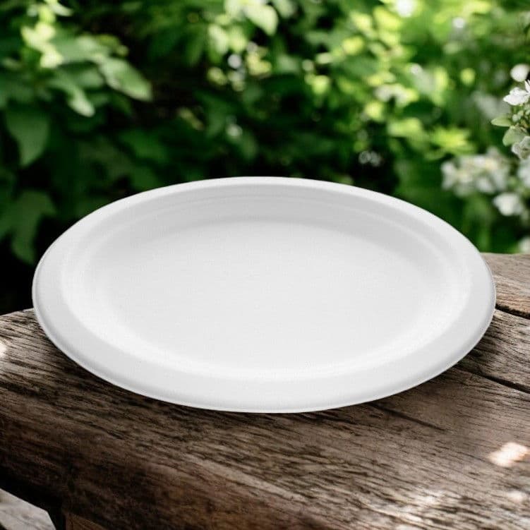 Bagasse Oval Plate (10x8") 2