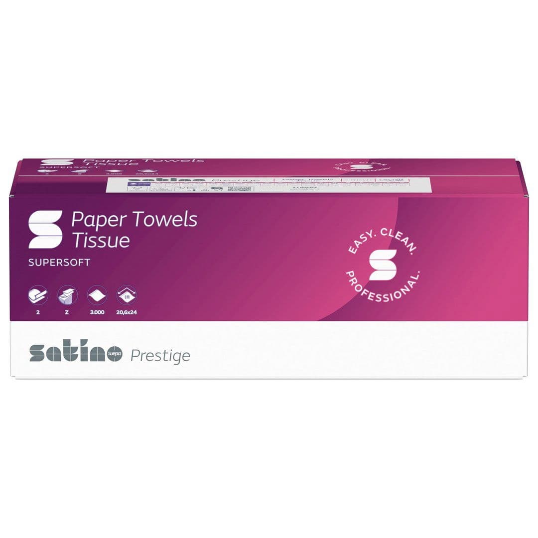 2ply Satino Prestige Zfold Hand Towel Eco 3