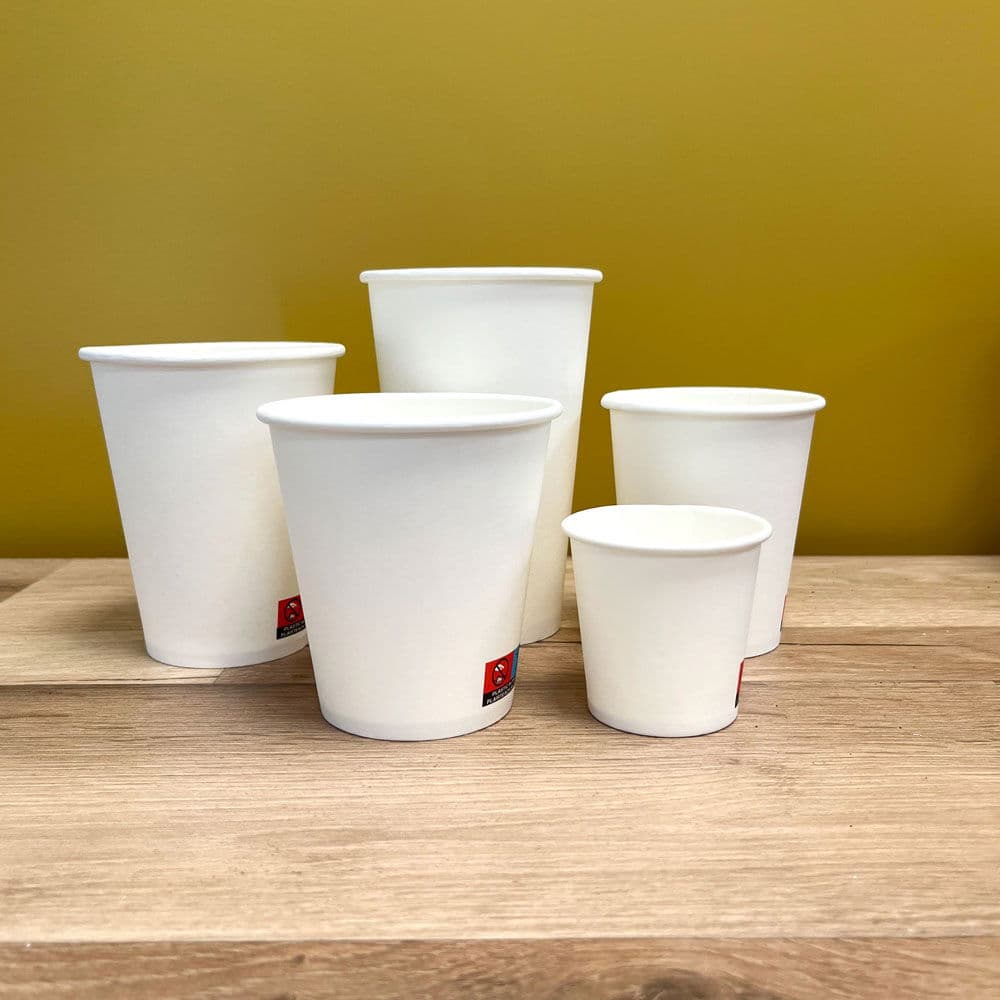 4oz White Single Wall Hot Cups 2