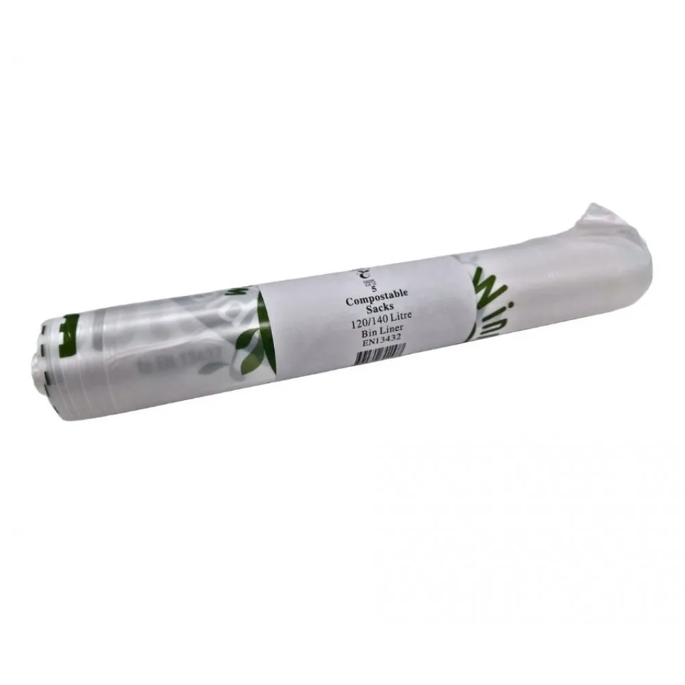 earth2earth 140l Clear Compostable Bin Liner (95 X 135cm)
