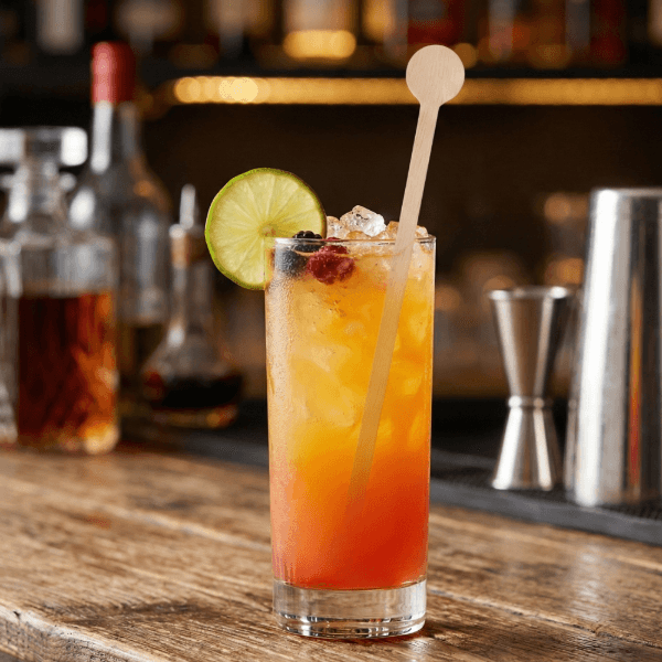Wooden Cocktail Disc Stirrer (100mm) 4