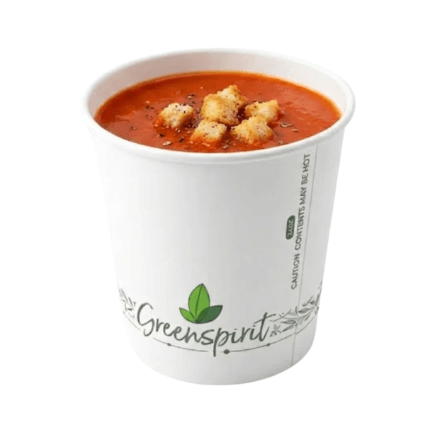 24oz White Greenspirit Compostable Soup Container 2