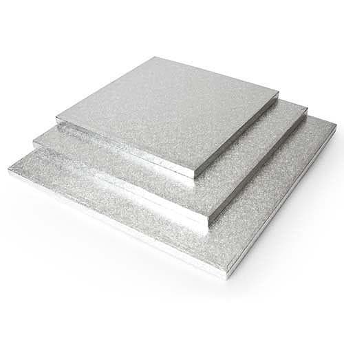 Silver Square Cake Board (14", 3mm)