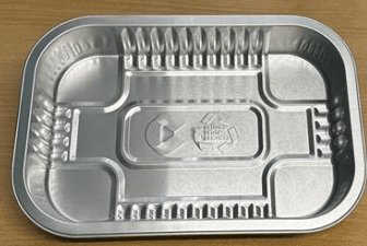 Silver Aluminium Smoothwall Tray (9x6x1")