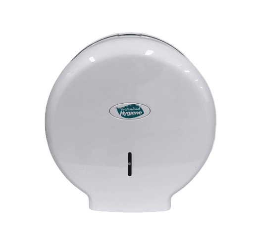 White Mini Jumbo Toilet Roll Dispenser