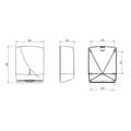 Brushed Steel Z-Fold Hand Towel Dispenser 2