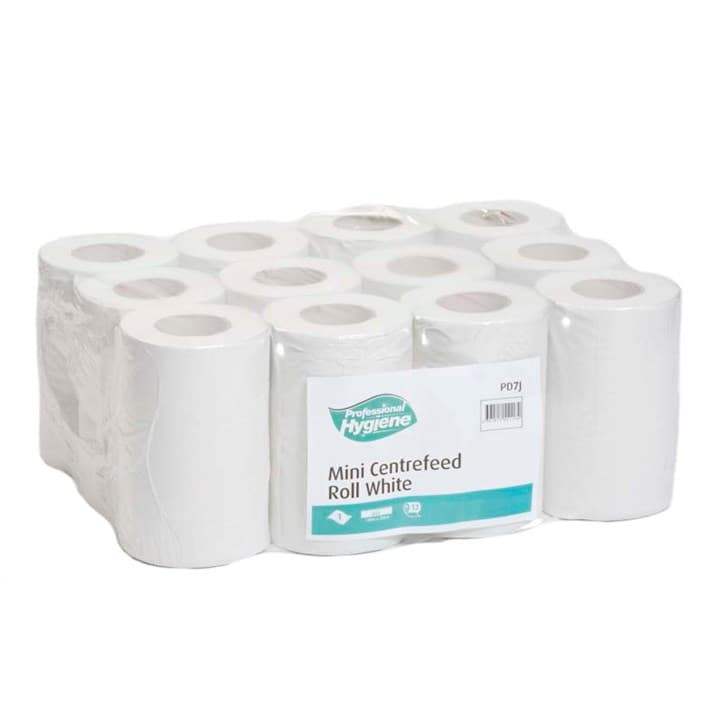 White Mini Centrefeed Roll (1ply, 351 Sheets)