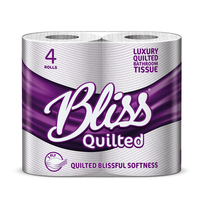 Bliss Triple Quilted White Luxury Toilet Roll 3ply (175 Sheets)