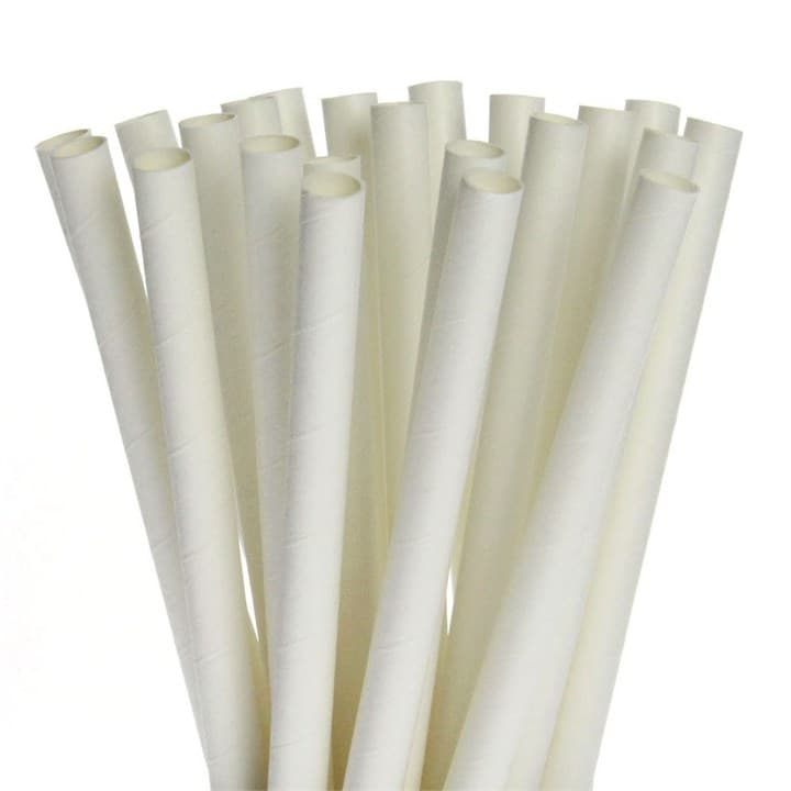 Leafware White Paper Straw (200x6mm)