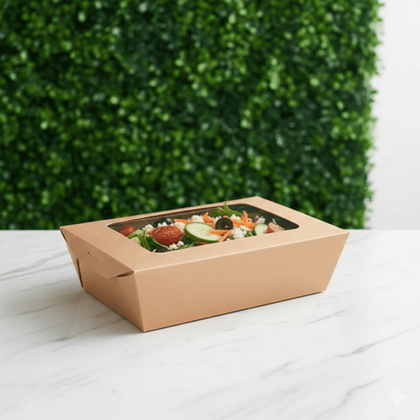 Kraft Window Salad Box (120x120x45mm) 2
