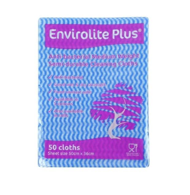 Envirolite Plus Folded Cleaning Cloths Blue