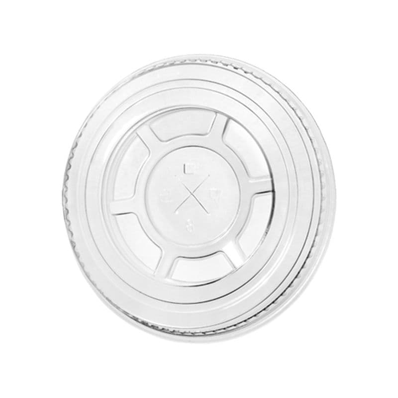 95mm Clear Greenspirit rPET Flat Lid (S/Slot)