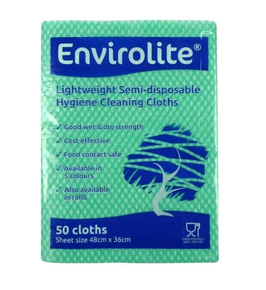 Envirolite Folded Cleaning Cloths Green
