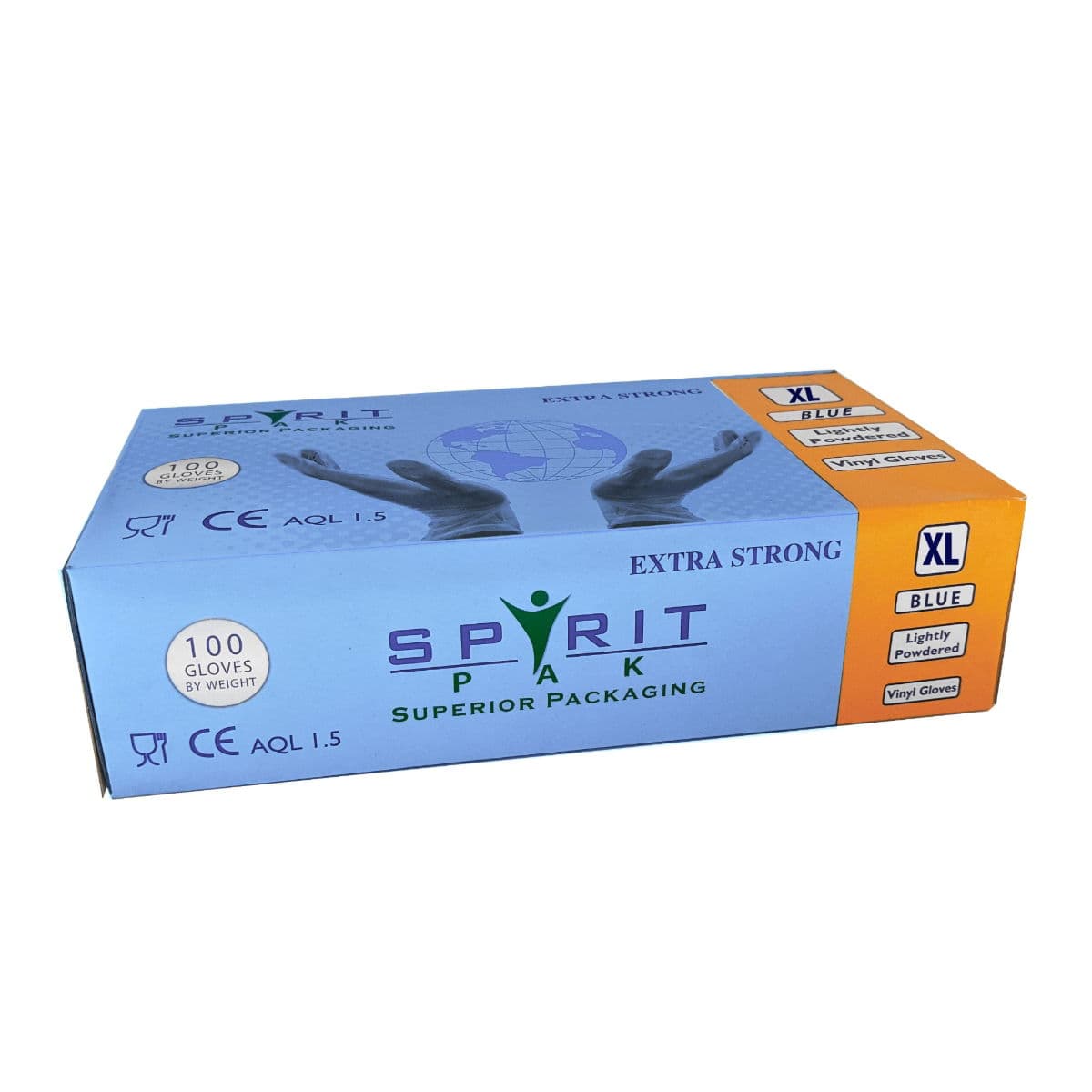 Low Powder Blue Vinyl Glove (Extra Large)