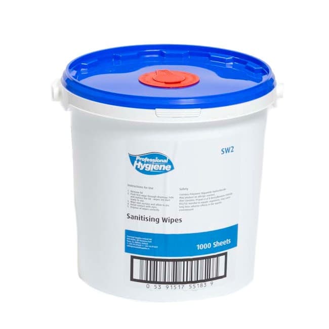 Sanisafe Sanitising Wet Wipes Tub (1000 sheets)