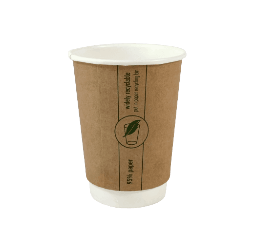12oz Recycle Me Kraft Printed Double Wall Cup