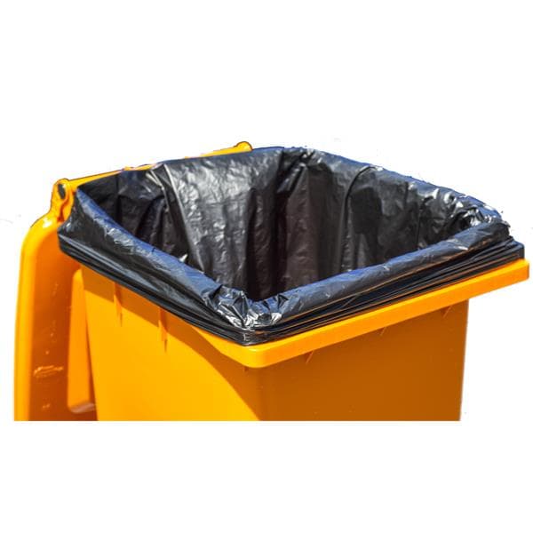 Black 240L Wheelie Bin Liners
