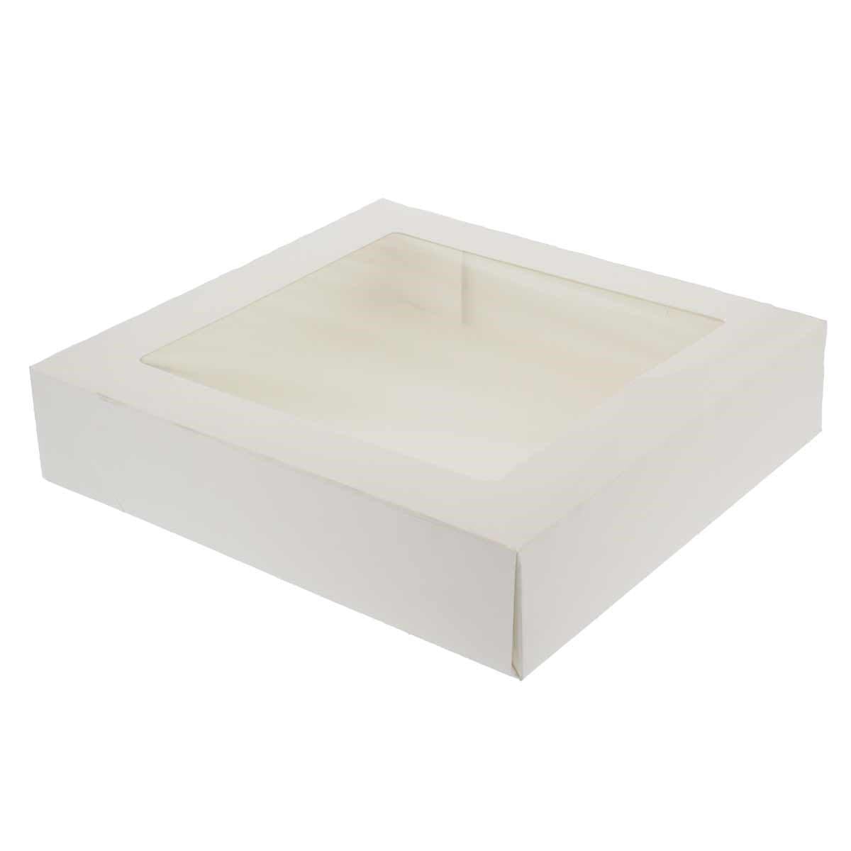 Tart Box White with Window (9"x9"x2")