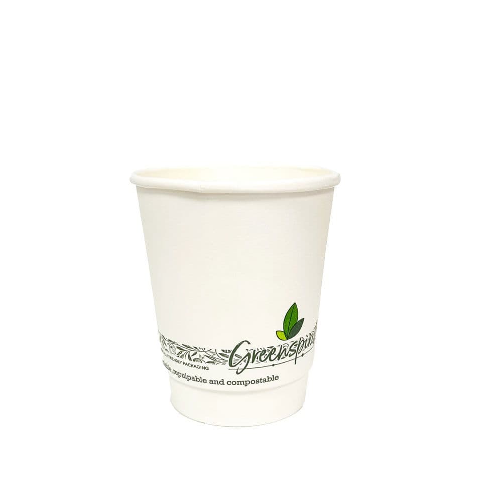 White Aqueous Double Wall Hot Cup (8oz)