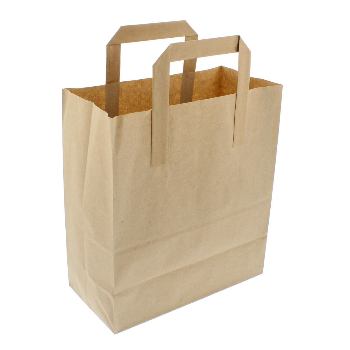 Brown Kraft Paper Bag with Paper Tape Handles (8.5x13x10")