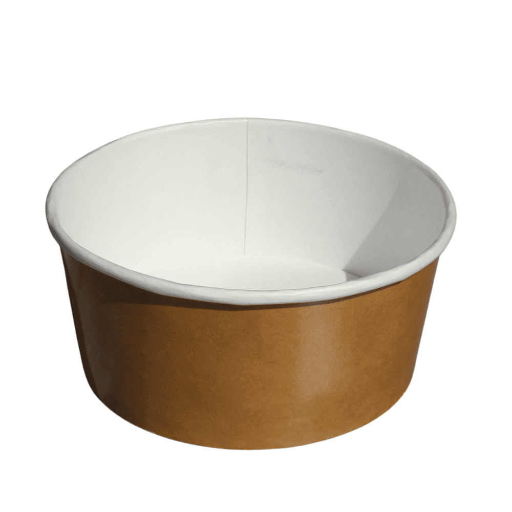 750ml Round Kraft & White Bowl