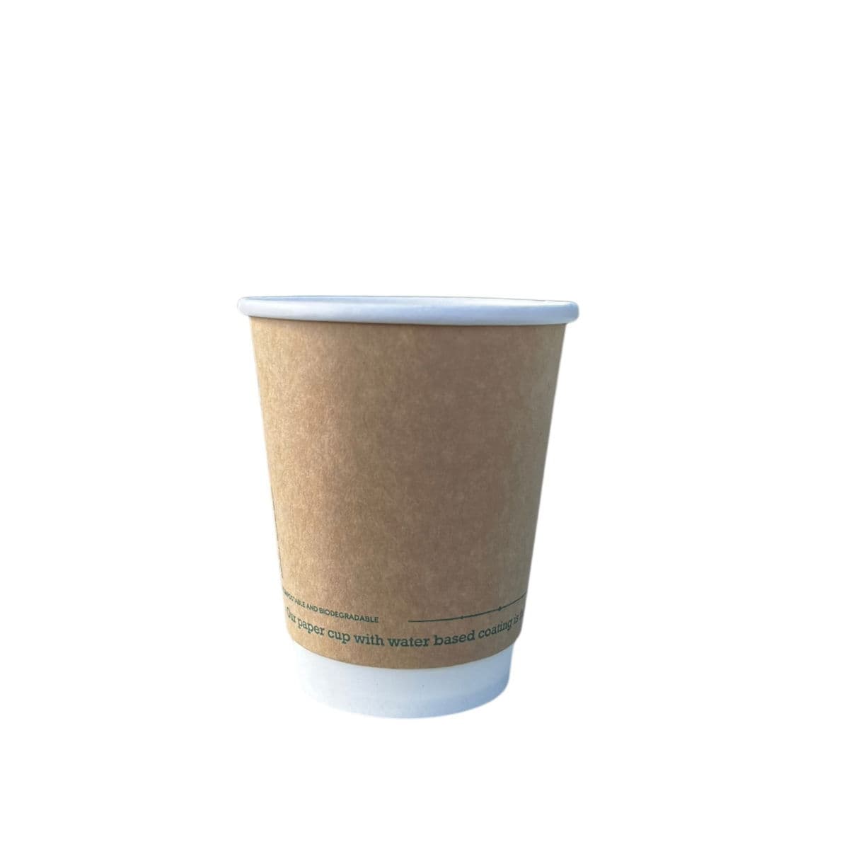 8oz Kraft Aqueous Double Wall Hot Cups
