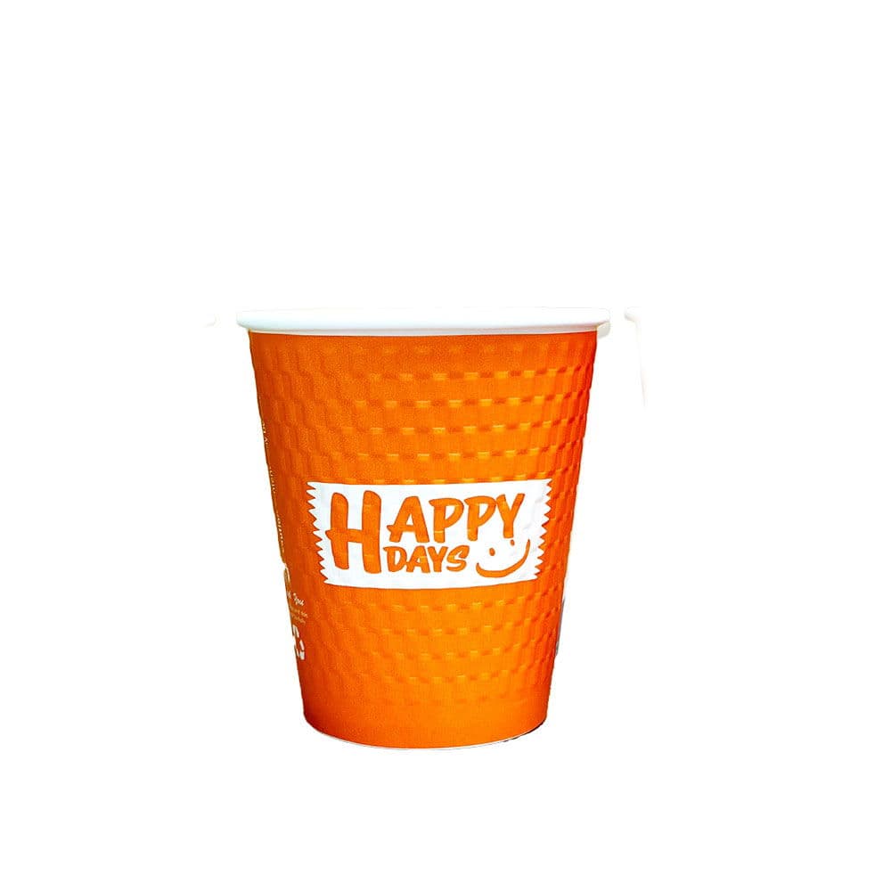 8oz Embossed Happy Days Double Wall Hot Cups