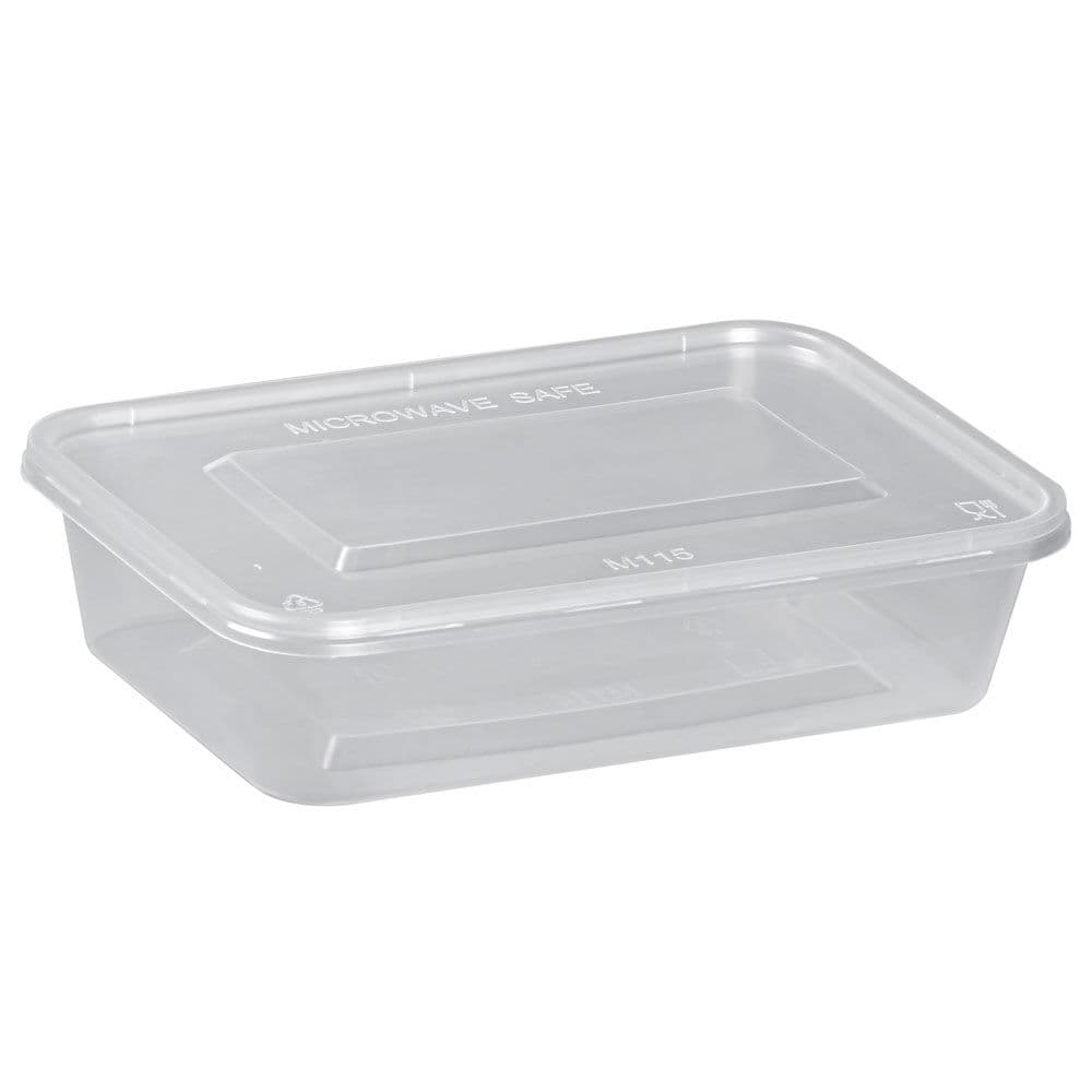 500ml Clear Microwavable Container & Lids – Heavy Duty