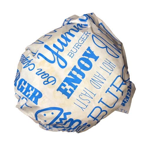 Blue Compostable Burger Wrap (250mm x 330mm)