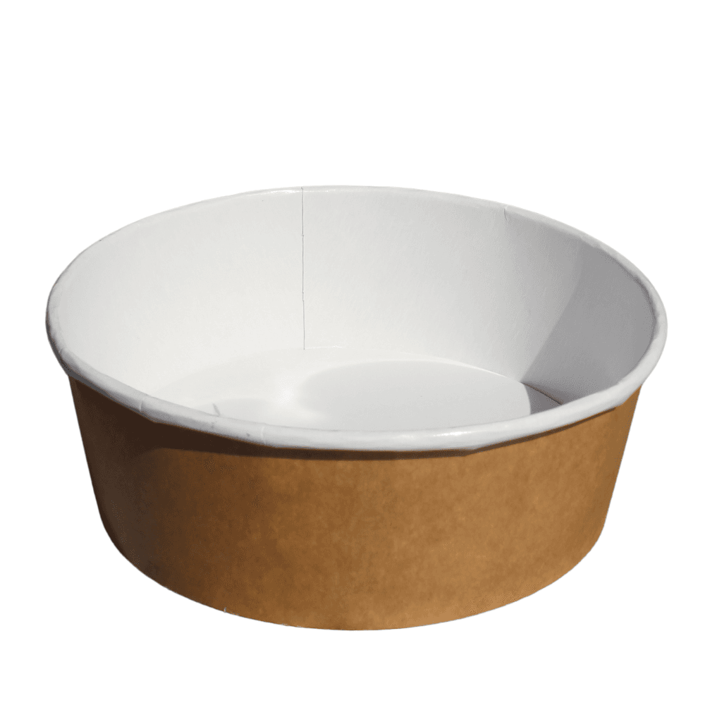 1300ml Kraft & White Bowls (PE)