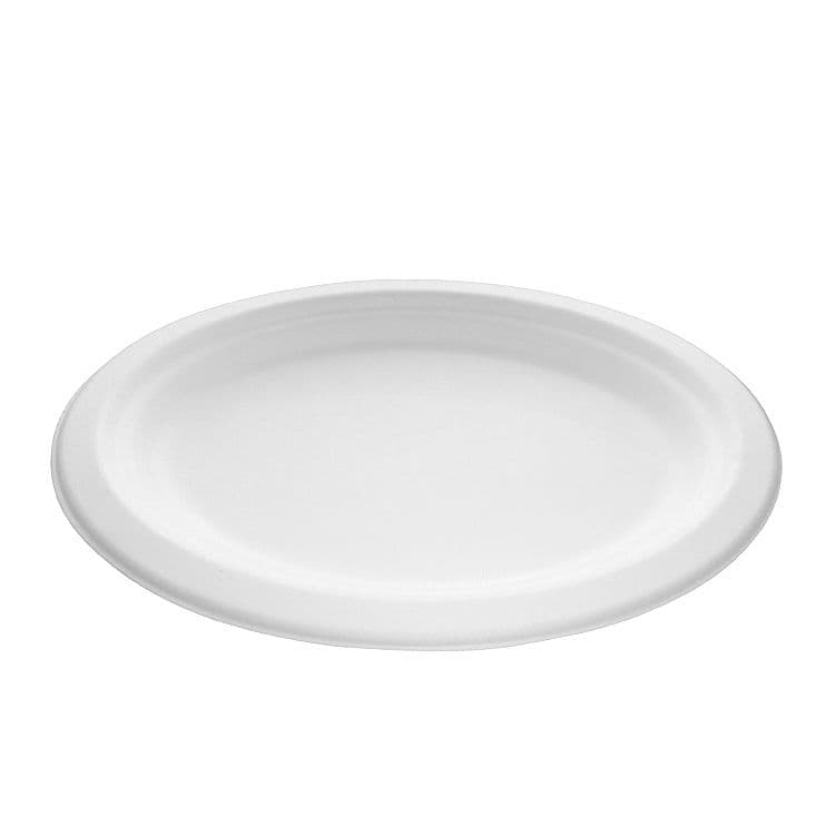 Bagasse Oval Plate (10.5" x 8")