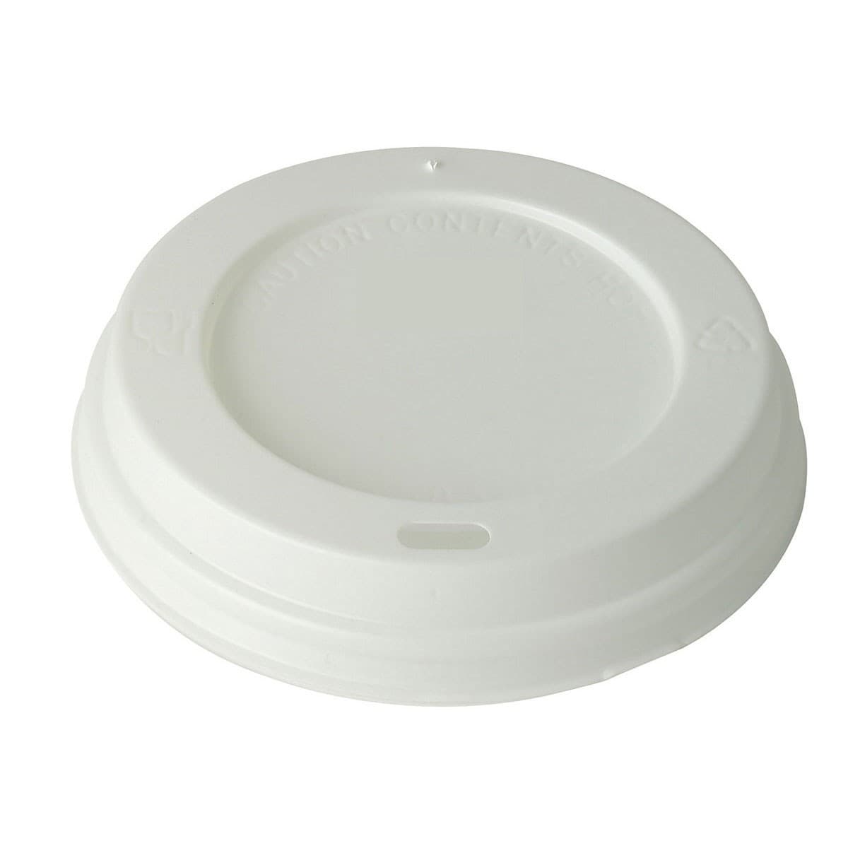 80mm White Recyclable Sip Thru Lid (Fits 8oz)