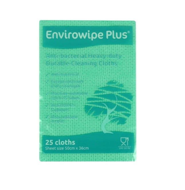 Envirowipe Plus Folded Cleaning Cloths Green