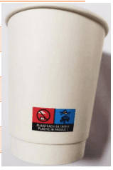 12oz Recyclable Double Wall White Cup