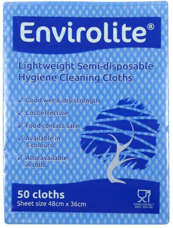 Envirolite Folded Cleaning Cloths Blue