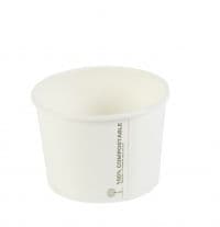 White Compostable PLA Soup Container (8oz)
