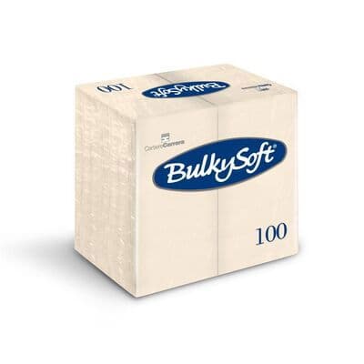 BulkySoft 40x40cm Cream 2ply 8fold Dinner Napkin