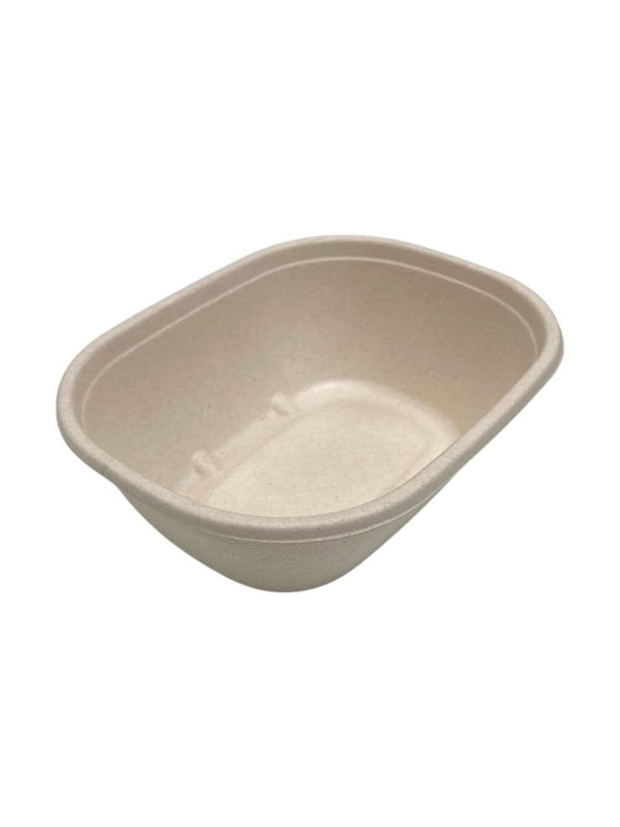 770cc Compostable Oval Tall Pulp Bowl