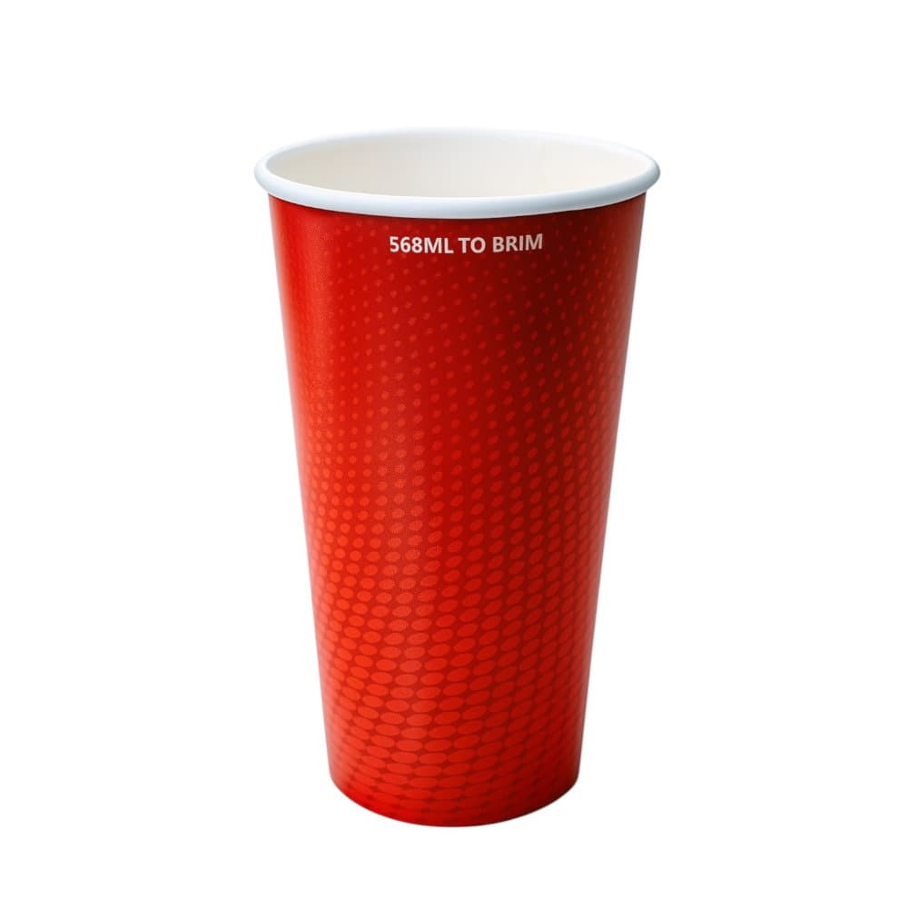 20oz Spiritpak Red Paper Party Cup