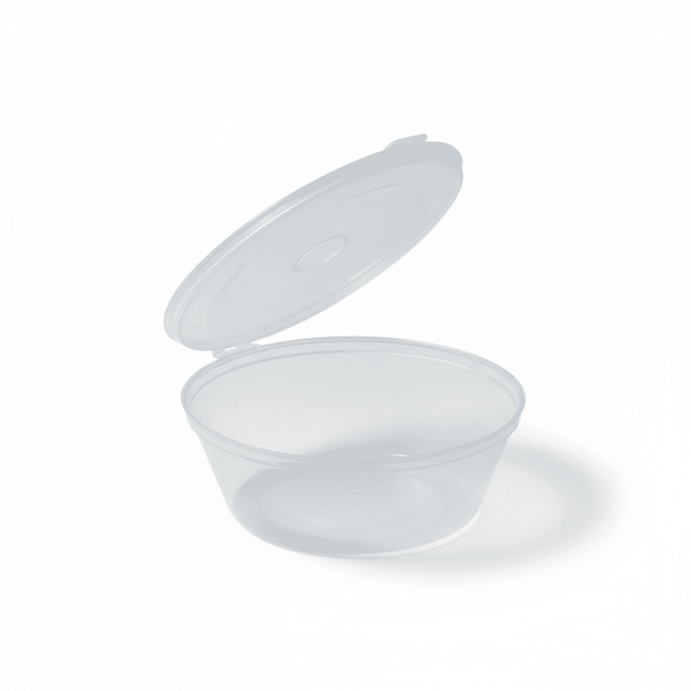 1oz Fusion Microwavable Sauce Pot With Hinged Lid