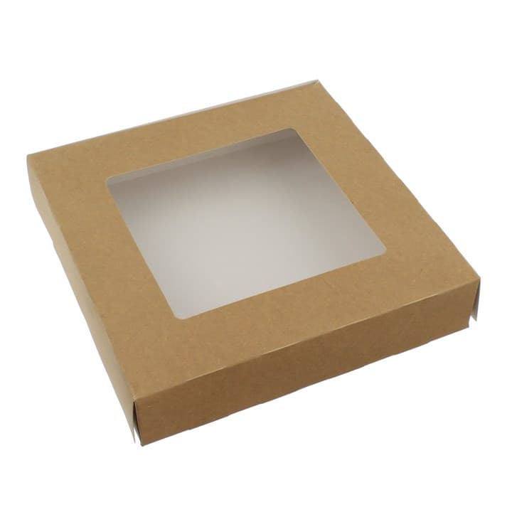 Brown Windowed Tart Box (7x1.5")
