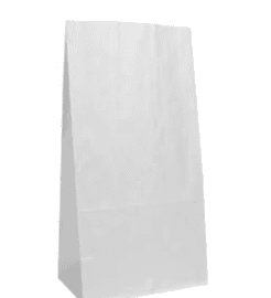 White Grab Bag (13x6x16")