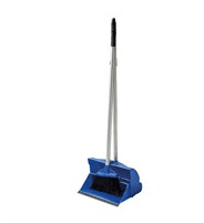 Blue Long Handled Dustpan and Brush Set