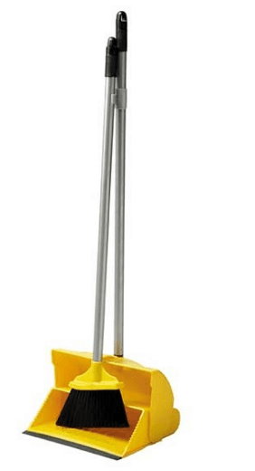 Yellow Long Handled Dustpan and Brush Set